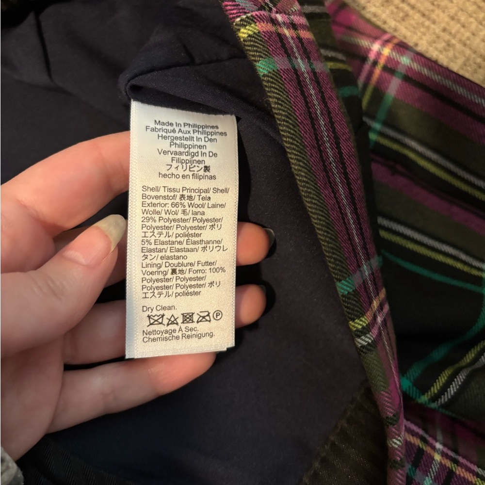 J. Crew Kate pink tartan plaid pants NWT 4 - Picture 4 of 6